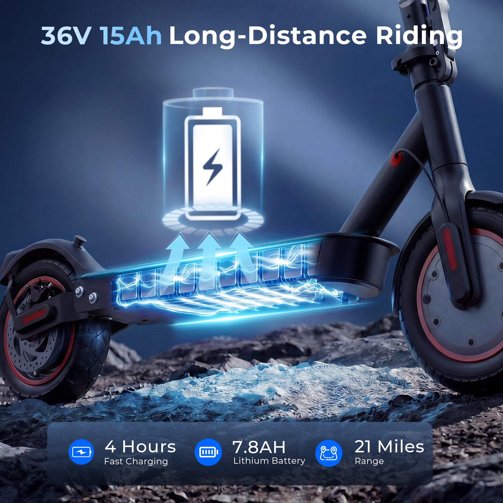 HopCycle Electric Scooters - Electric Scooter Adults, 1000W Motor, 25MPH, 28 Miles Range, 10" Pneumatic Tires, Dual Brakes, Rear Suspension, APP Control, Foldable Commuter E Scooter