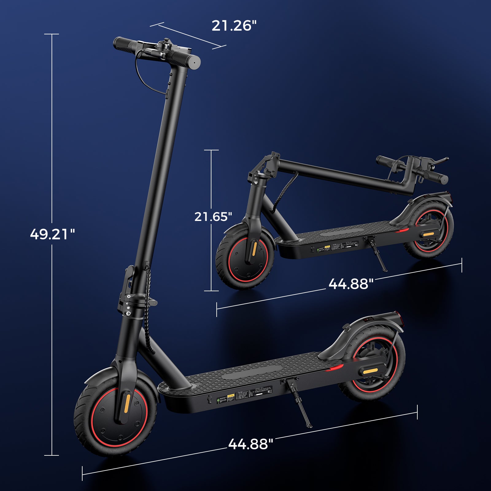 HopCycle Electric Scooters - 500W Motor, 18 MPH Top Speed, 21 Miles Range, App Control, Dual Braking System, 8.5" Tires, Commuter Scooter for City Travel