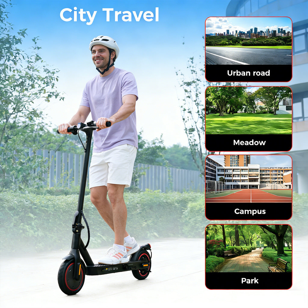 HopCycle Electric Scooter - Electric Scooter Adults, 500W Motor, Up to 18 MPH, 21 Miles Range, Dual Braking System, App Control, 8.5" Tires, Commuter E Scooter for City Travel