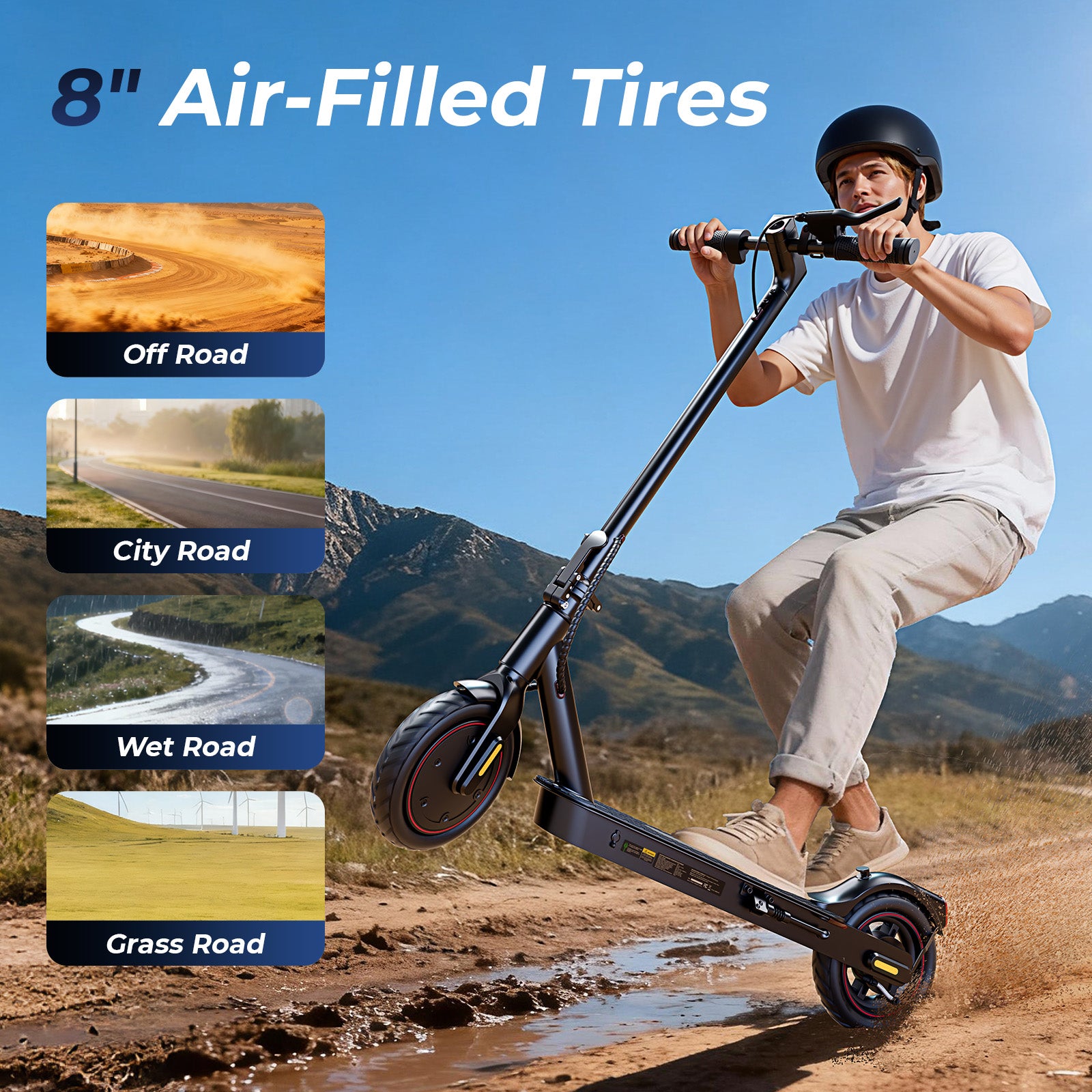 HopCycle Electric Scooter Adults, Electric Scooter, 500W Motor, 21 Miles Long Range, APP Control, Foldable & Portable E Scooter, Great Gift for Birthday & Christmas Black